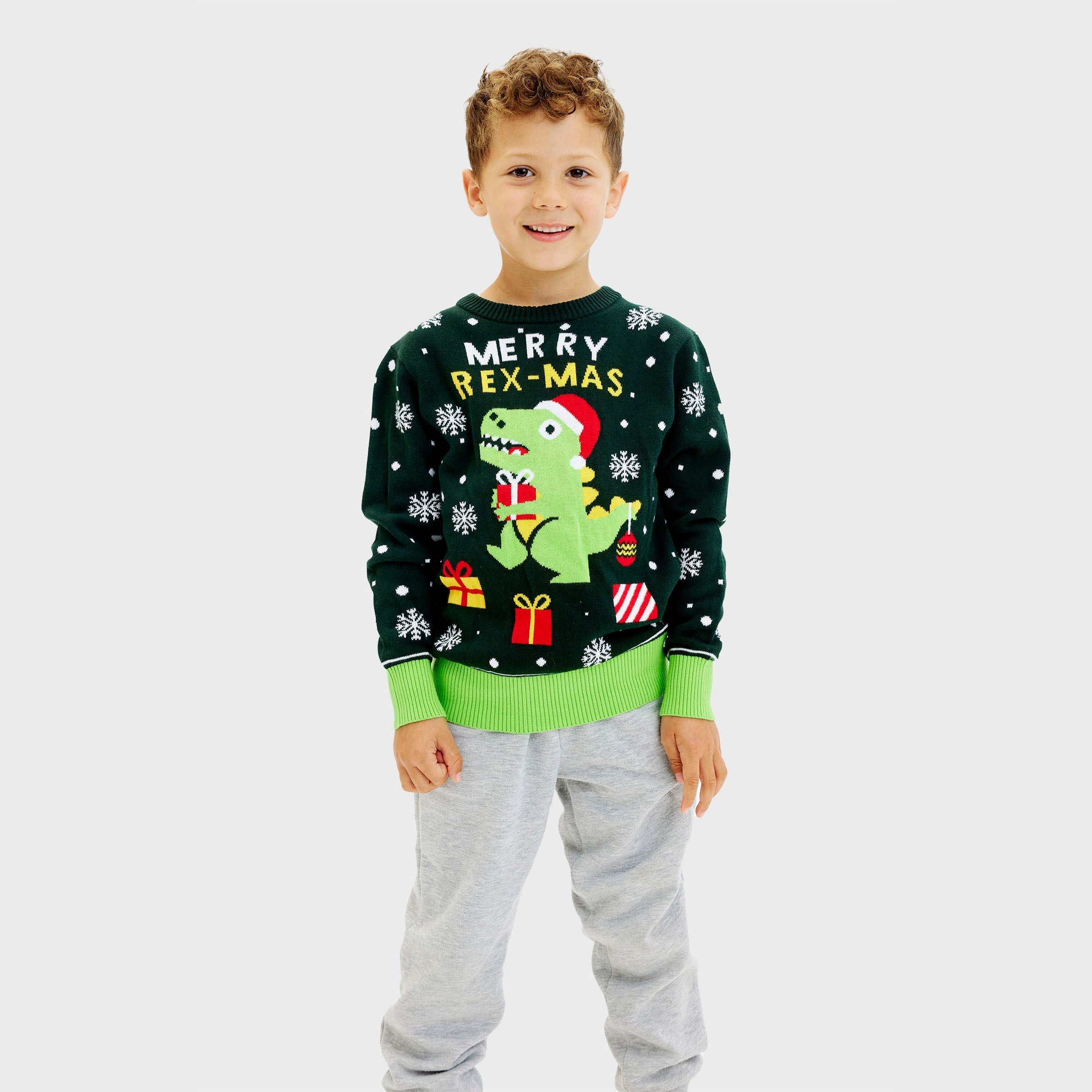 Cute dino christmas sweater - child